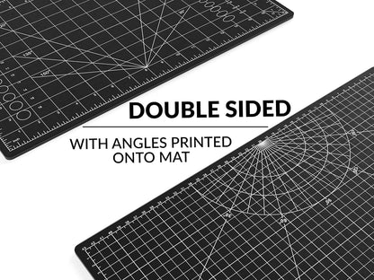 XNM Premium Self Healing Cutting Mat - 18 Inches by 24 inches - A2, 3 Layer Quality PVC Construction - Dual Sided, Imperial and Metric Grid Lines - Perfect for Cutting, Sewing, and Crafts