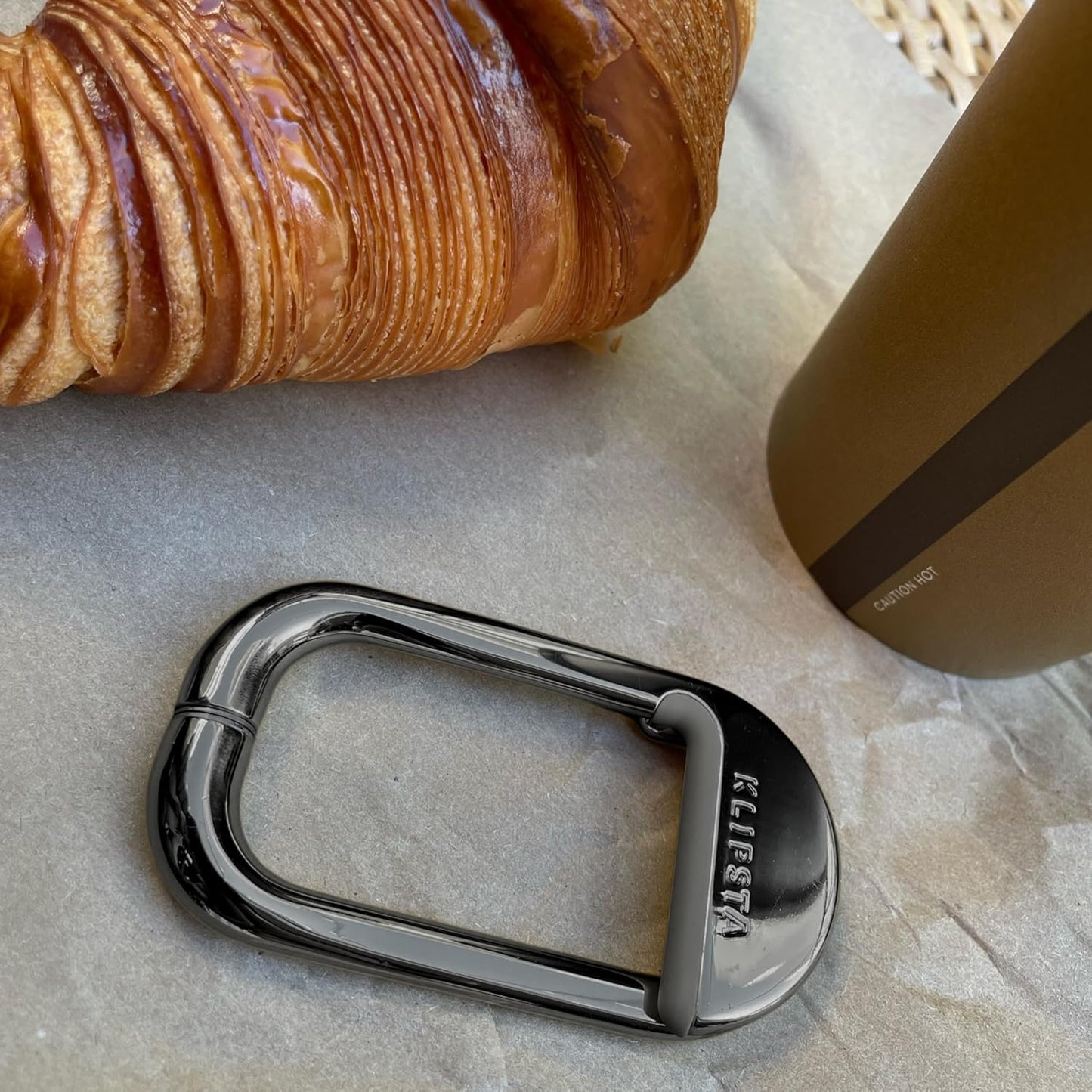 FLIP Bag Hook - Newly Redesigned. Portable Purse Hanger for Table with Magnetic Closure - Now Holds up to 50 lbs (Gold)