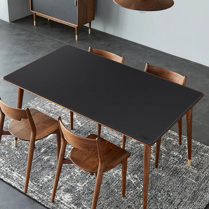 Vyaaa PU Leather & Cork Desk Mat, 39.4"x15.7" Dual Sided Computer Desk mat, Waterproof Large Mouse Pad, Non-Slip Office Desk pad, Office Desk Protector for Work/Gaming/Home (Black)