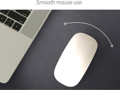 RENMTURE Desk Pad, Cork & PU Leather Desk Mat, Large Mouse pad, Non-Slip Desk Protector and Blotter, Waterproof Writing Pad, Desk Accessories and Organizers for Home Office (Light Yellow, 32"x16")