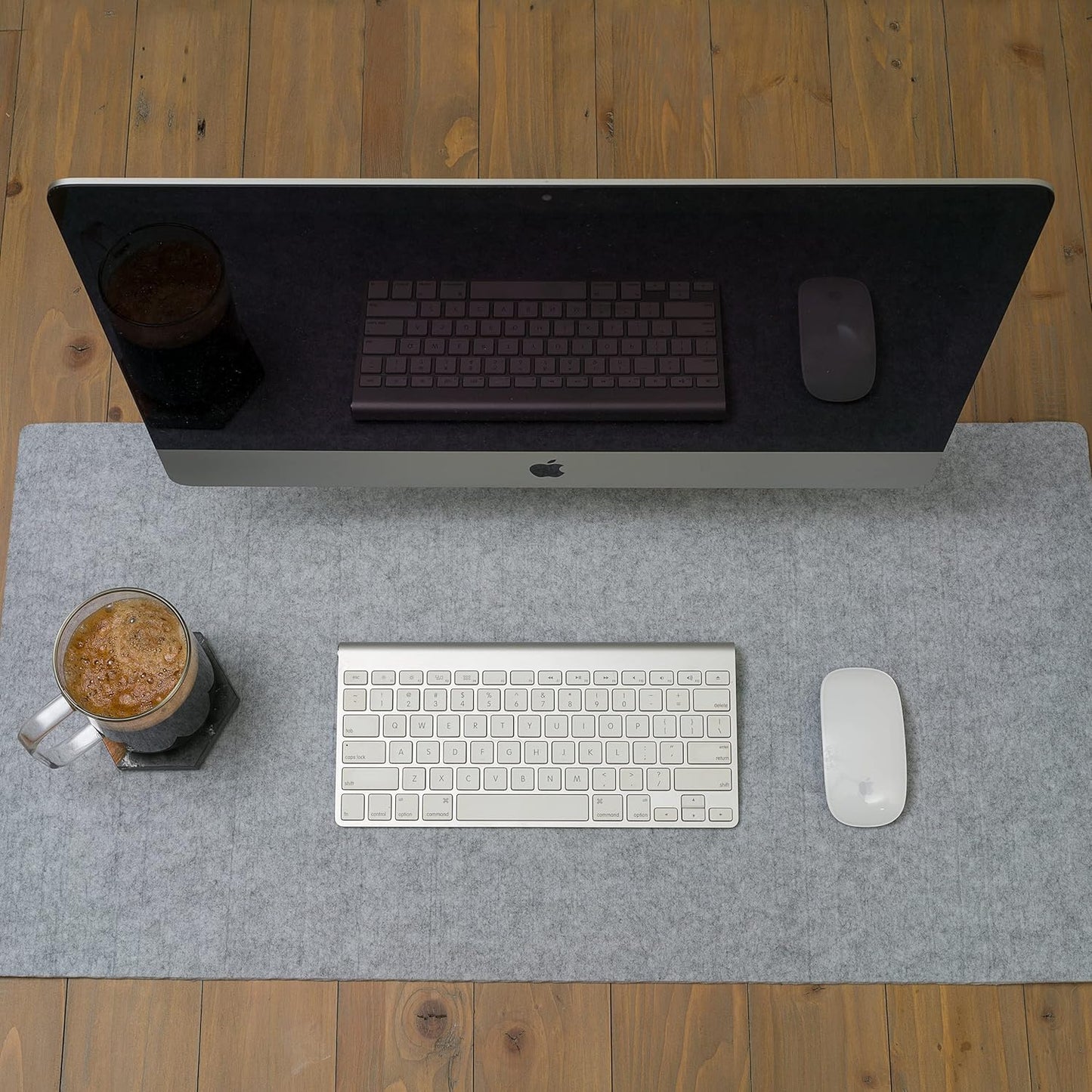 Felt Desk Pad- 31x16 with Non-Slip Backing (Green)