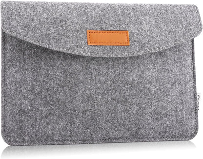 MoKo 9-11 Inch Felt Tablet Sleeve Bag Carrying Case Fits with New 11-inch iPad Air M2, New 11-inch iPad Pro M4, iPad 10th Gen 10.9, iPad 9/8/7th 10.2, iPad Air 5/4th 10.9, iPad 9.7 - Dark Gray