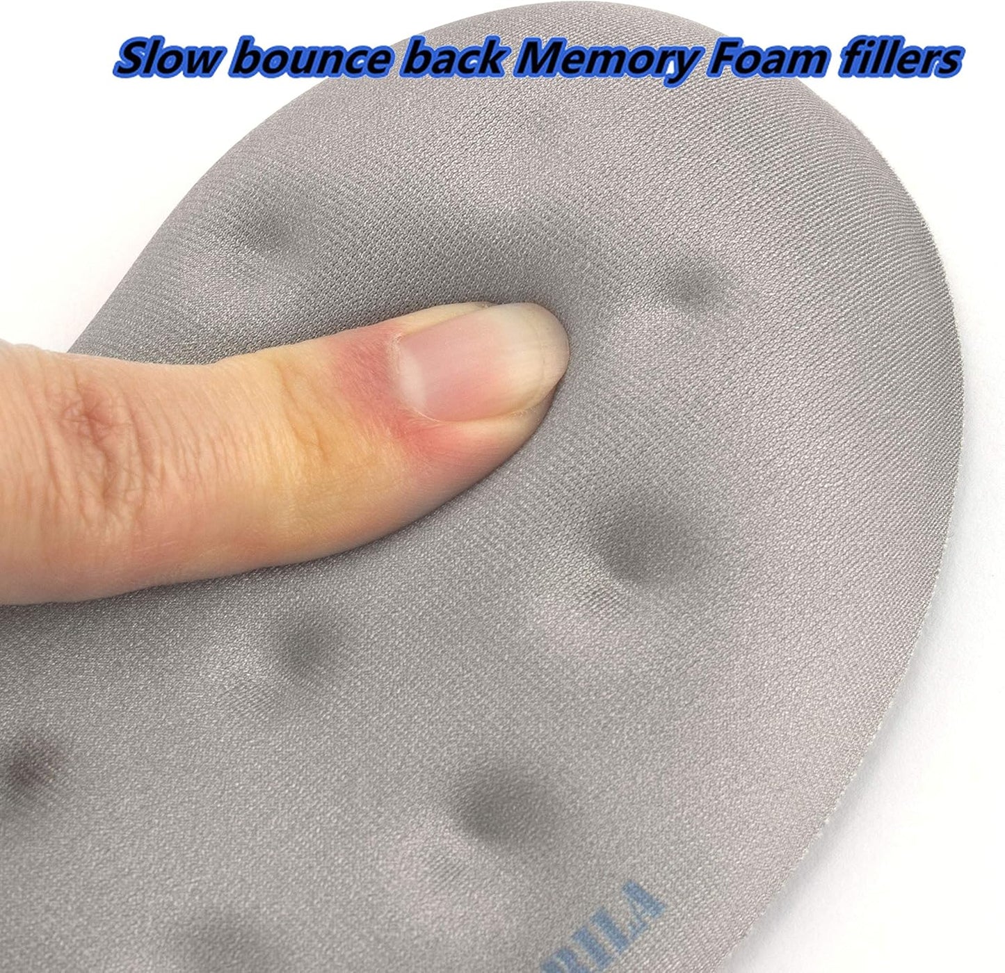 BRILA Ergonomic Memory Foam Mouse Wrist Rest Support Pad Cushion for Computer, Laptop, Office Work, PC Gaming - Massage Holes Design - Wrist Pain Relief (Black Mouse Wrist Rest)