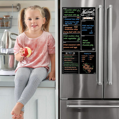 JJPRO Magnetic Dry Erase Meal Planning Whiteboard for Refrigerator-Magnetic Weekly Planner for Fridge-One Bonus Notepad whiteboard-Refrigerator Organizer with Weekly Planning Boards