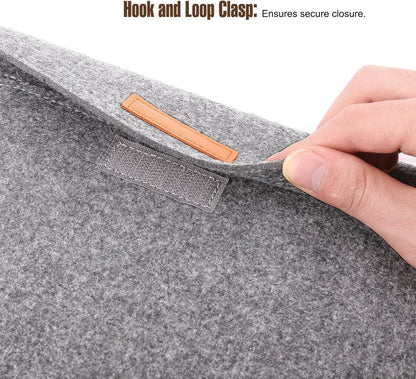 MoKo 9-11 Inch Felt Tablet Sleeve Bag Carrying Case Fits with New 11-inch iPad Air M2, New 11-inch iPad Pro M4, iPad 10th Gen 10.9, iPad 9/8/7th 10.2, iPad Air 5/4th 10.9, iPad 9.7 - Dark Gray