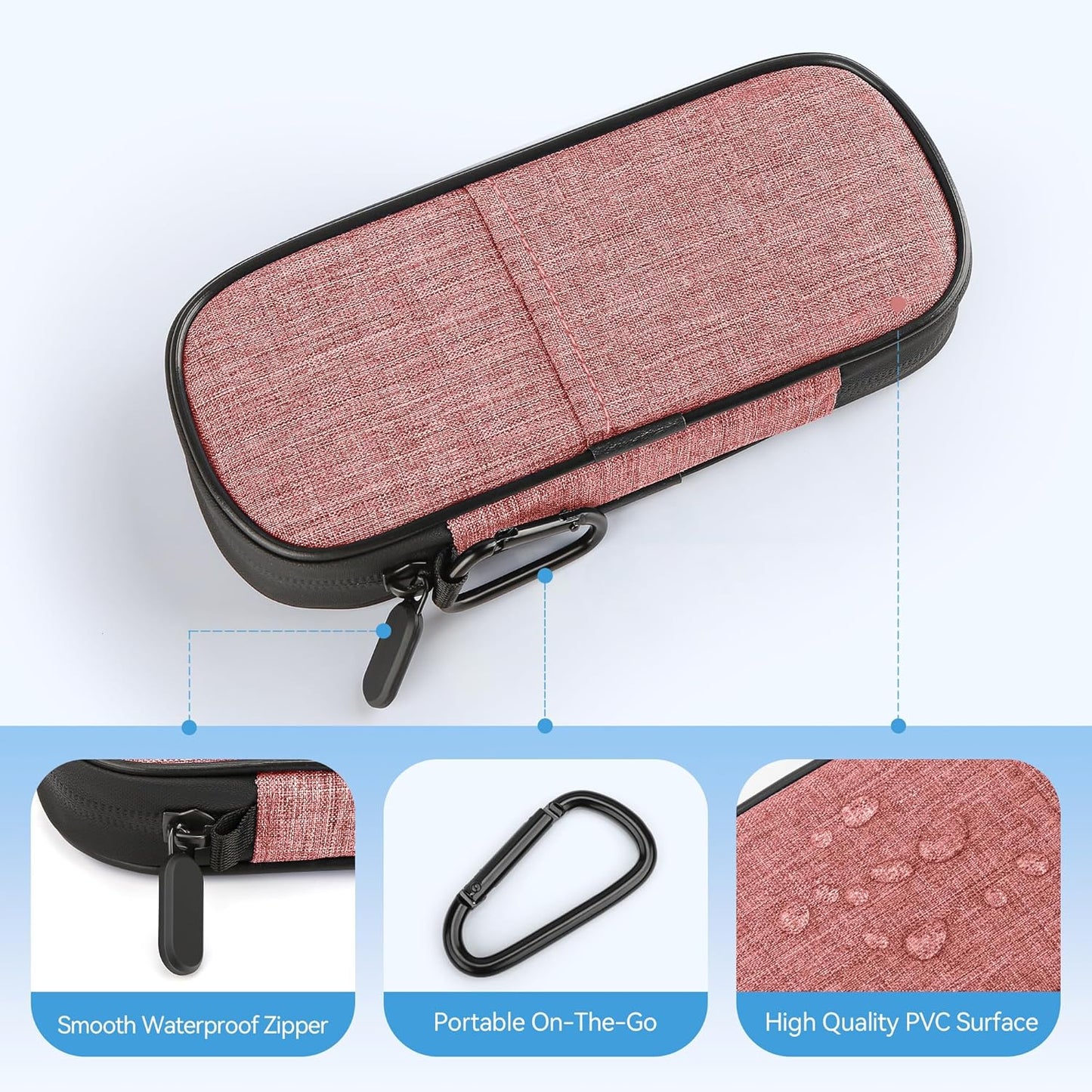 Gelozid Insulin Pen Cooler Travel Case Diabetic Medication Insulated Cool Organizer with 2 Reusable Ice Packs for Insulin Pen and Other Diabetic Supplies, for the Daily Life and Trip(Black)