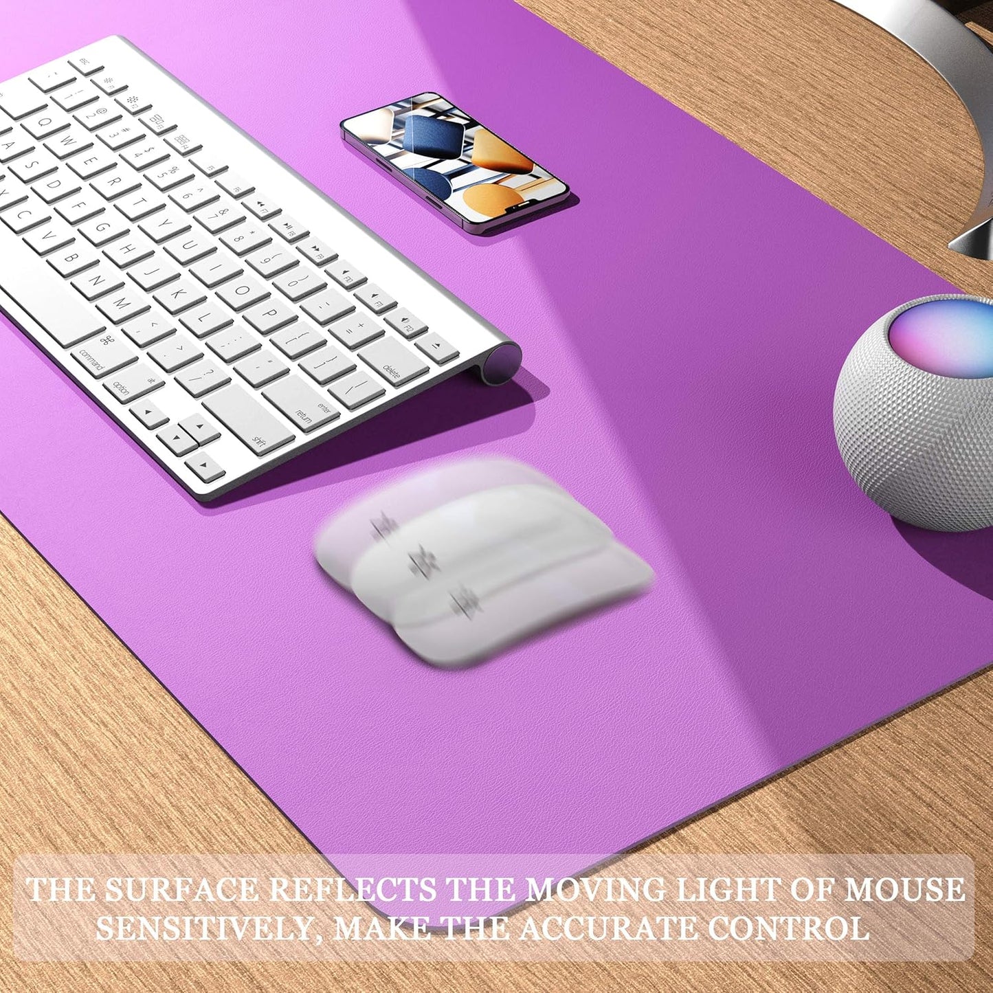 YSAGi Non-Slip Leather Desk Pad, Waterproof Laptop Computer Desk Keyboard Mat, Table Protector Blotter Mat, Large Mouse Pad for Office/Work/Home/Decor(Black, 31.5" x 15.7")