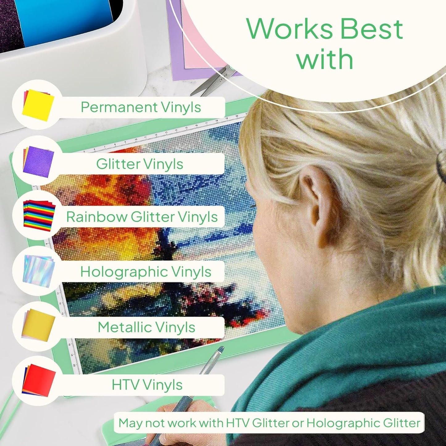 iVyne Rechargeable A4 Light Pad for Tracing & Weeding - LED Light Board for Weeding Vinyl - for Cricut Vinyl Weeding Tools - Ultra-Thin & Portable - Perfect for Artists & Crafters - Pink
