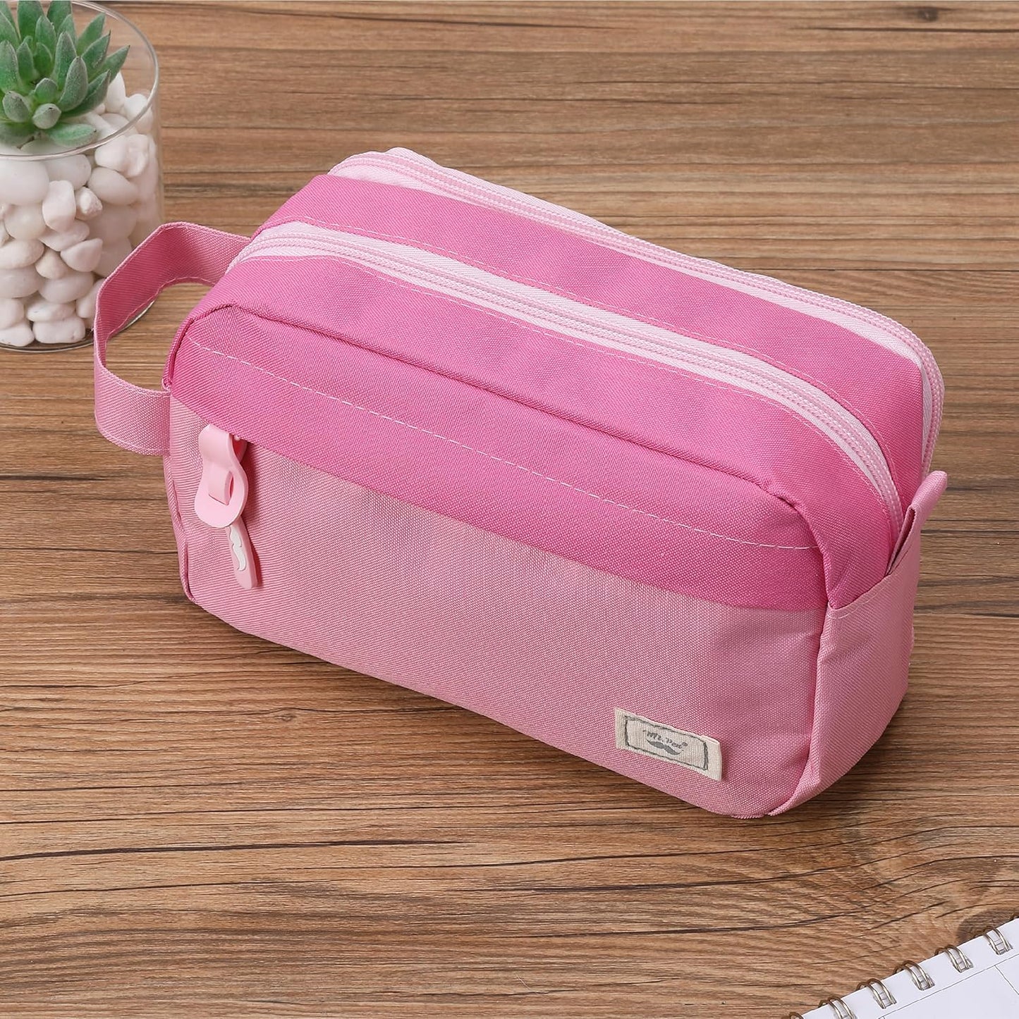 Mr. Pen- High Capacity Pencil Case, Large Pencil Pouch with 3 Compartments and 2 Pockets, Large Pencil Bag with Smooth Zipper, Cute Pencil Case Pouch Organizer, School Supplies for Teens