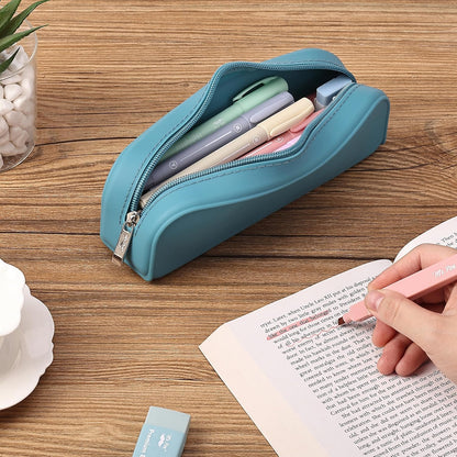Mr. Pen- Silicone Pencil Case, Aesthetic Pencil Bag for Women, Makeup Pouch, Multifunctional Pouch for Stationery, Cosmetics and Electrical Goods Storage