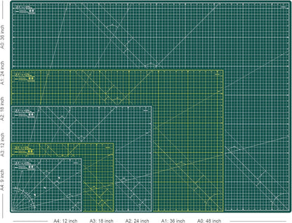 Elan Cutting Mat 36x72 Green, Extra Large Self Healing Cutting Mat 36 x 72 Inch, 5-Ply Craft Board Green, Hobby Board for Sewing and Quilting