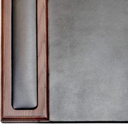 Dacasso Wood & Leather Pad with Side Rails