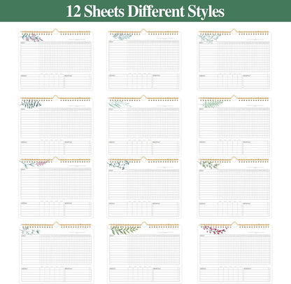 Habit Tracker Calendar- 12 Months Undated Daily, Weekly & Monthly Habit Tracker Journal, Writable Habits Track Calendar for Goal Setting, Boost Productivity, Workout Motivation & Self Care Tool