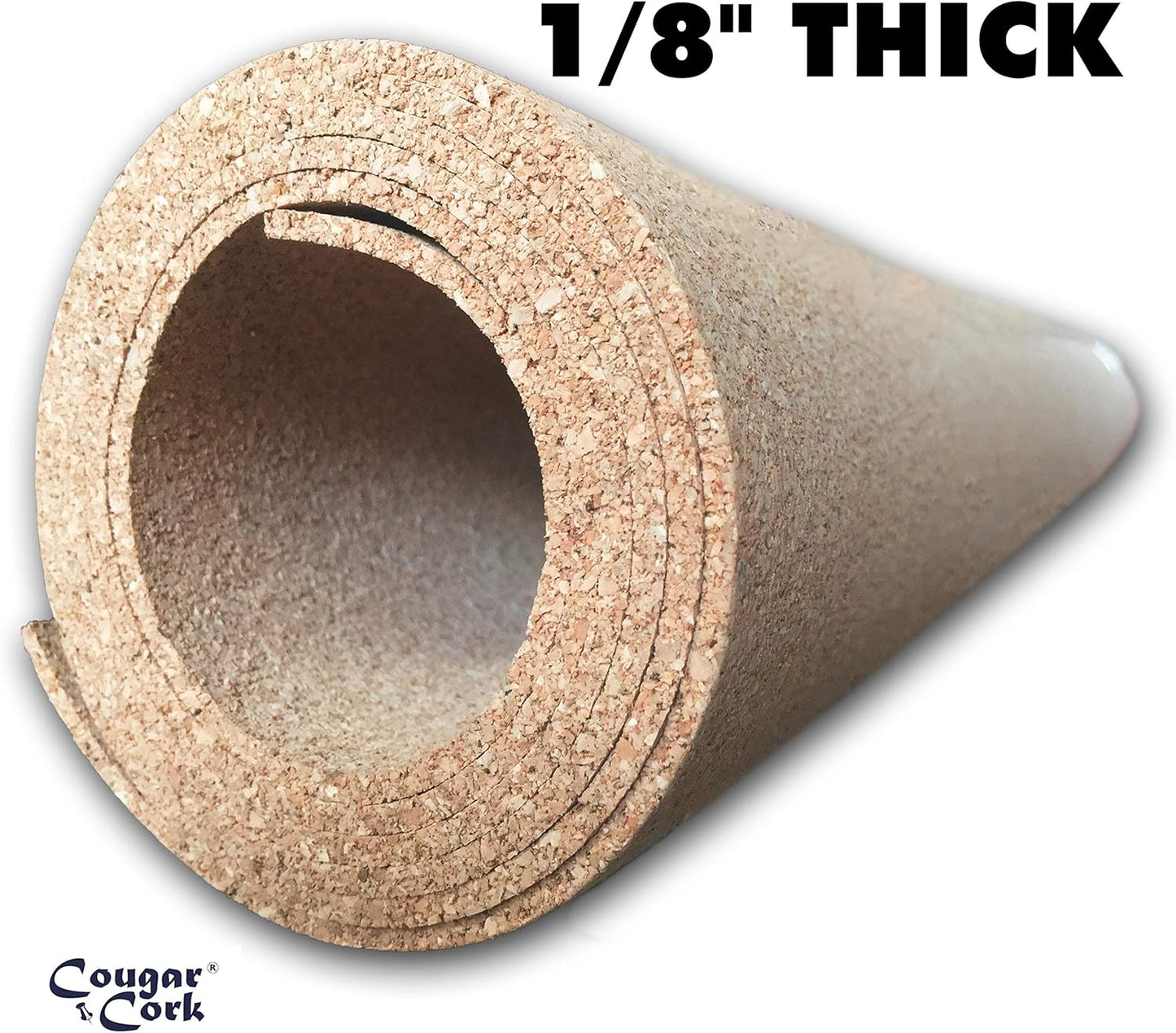 Cougar Cork Roll 24" x 48" - 1/8" Thick - Premium 100% Natural Cork Board Roll for DIY Projects