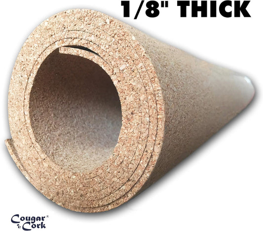 Cougar Cork Roll 24" x 48" - 1/8" Thick - Premium 100% Natural Cork Board Roll for DIY Projects