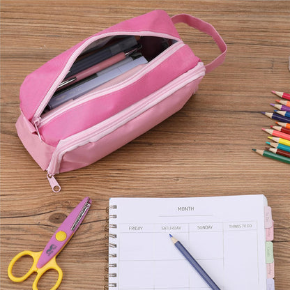 Mr. Pen- High Capacity Pencil Case, Large Pencil Pouch with 3 Compartments and 2 Pockets, Large Pencil Bag with Smooth Zipper, Cute Pencil Case Pouch Organizer, School Supplies for Teens