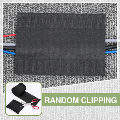 WILLBOND Carpet Cord Cover Cable Protector Floor Cover Cable Protector Management Only for Commercial Office Carpet(19.69 ft,Black)