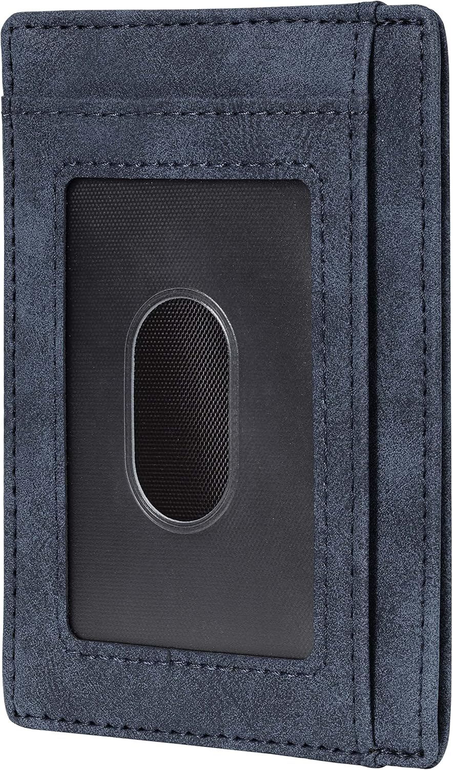 Travelambo Slim Wallet Front Pocket Minimalist Leather RFID Blocking Medium Size
