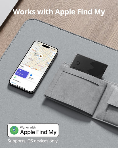 SwitchBot Slim Wallet Tracker Card (2.5mm) – Works with Apple Find My (iOS Only), Credit Card Finder for Wallet, Phone & Keys, IP67 Waterproof, Up to 3-Year Battery