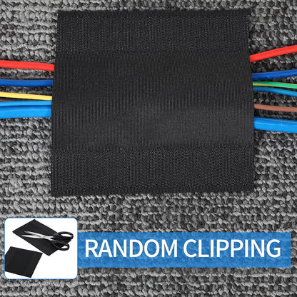 WILLBOND Carpet Cord Cover Cable Protector Floor Cover Cable Protector Management Only for Commercial Office Carpet(19.69 ft,Black)