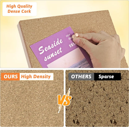 Trycooling Bulletin Board/Cork Board on The Desktop-Small Mini Hanging Tack Message Memo Picture Board for Home Office School