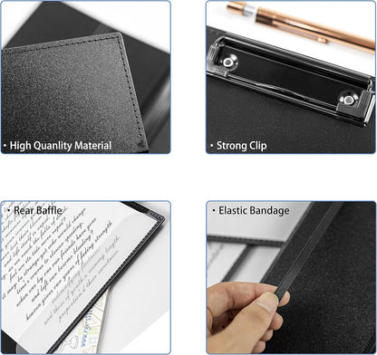 2Packs Nursing Clipboard Foldable, Black Nurse Clipboard for Medical Profession