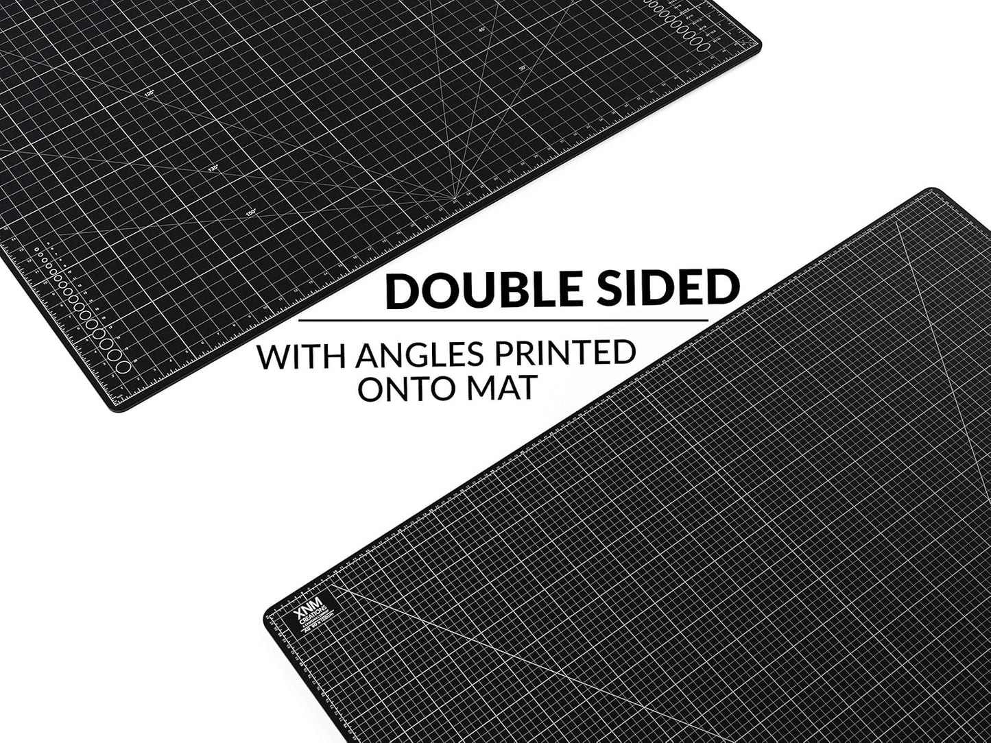 XNM Premium Self Healing Cutting Mat - 18 Inches by 24 inches - A2, 3 Layer Quality PVC Construction - Dual Sided, Imperial and Metric Grid Lines - Perfect for Cutting, Sewing, and Crafts
