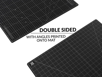 XNM Premium Self Healing Cutting Mat - 18 Inches by 24 inches - A2, 3 Layer Quality PVC Construction - Dual Sided, Imperial and Metric Grid Lines - Perfect for Cutting, Sewing, and Crafts