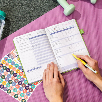 Clever Fox Fitness & Food Journal – Nutrition & Workout Planner for Women & Men – Diet & Gym Exercise Log Book with Calendars, Diet & Training Trackers - Undated, A5 Size, Hardcover (Forest Green)
