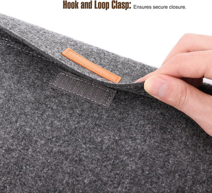 MoKo 9-11 Inch Felt Tablet Sleeve Bag Carrying Case Fits with New 11-inch iPad Air M2, New 11-inch iPad Pro M4, iPad 10th Gen 10.9, iPad 9/8/7th 10.2, iPad Air 5/4th 10.9, iPad 9.7 - Dark Gray