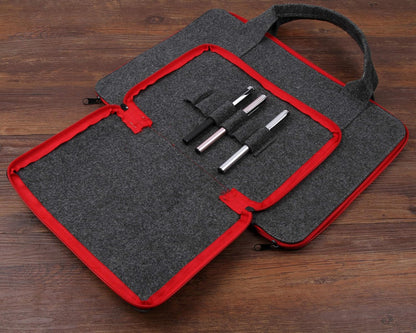 Felt Case Painting Carrying Laptop Case Shockproof Storage Led Light Pad Bag 14.5 x 10.75 Inch Painting Board Leaf Look Weeding Light Box Tools Accessories (For Small Size Light Pad)