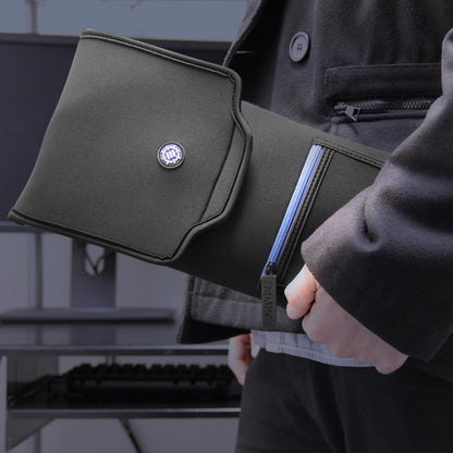 ENHANCE Keyboard Sleeve Travel Case for TKL Tenkeyless Compact Tournament eSports Gaming Keyboards (up to 15 Inches) - Rugged Neoprene Construction , Zipper Mouse Storage and Cable Storage Pouch
