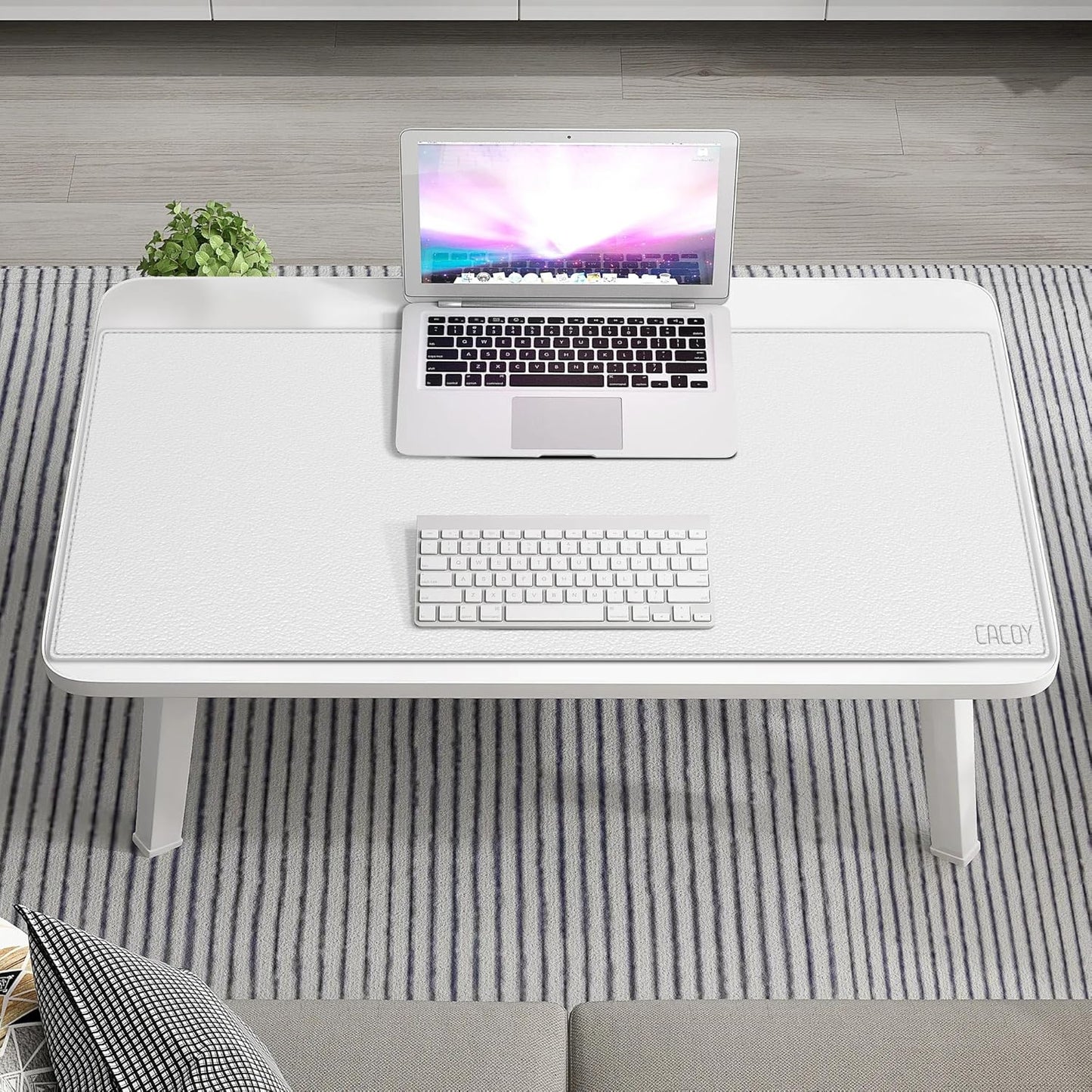 Cacoy 36" x 20" Leather Desk Mat for Home Office, Extra Large PU Leather Desk Pad Blotters, Waterproof Computer Keyboard Mat, Extended Gaming Mouse Pad, Desk Protector for Desktop and PC Laptop, Black