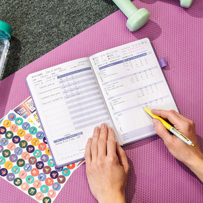 Clever Fox Fitness & Food Journal – Nutrition & Workout Planner for Women & Men – Diet & Gym Exercise Log Book with Calendars, Diet & Training Trackers - Undated, A5 Size, Hardcover (Forest Green)