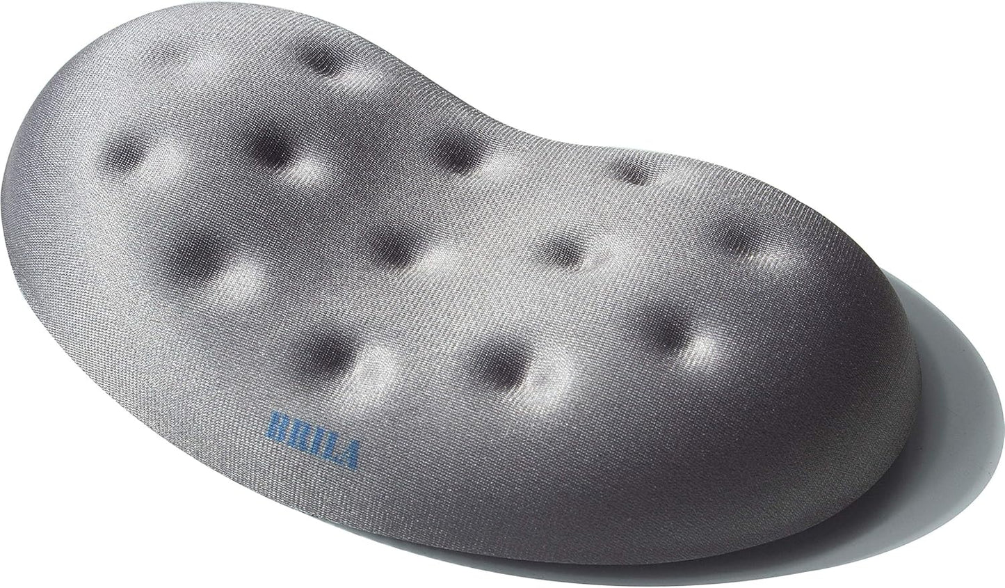 BRILA Ergonomic Memory Foam Mouse Wrist Rest Support Pad Cushion for Computer, Laptop, Office Work, PC Gaming - Massage Holes Design - Wrist Pain Relief (Black Mouse Wrist Rest)