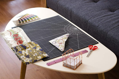 XNM Premium Self Healing Cutting Mat - 18 Inches by 24 inches - A2, 3 Layer Quality PVC Construction - Dual Sided, Imperial and Metric Grid Lines - Perfect for Cutting, Sewing, and Crafts