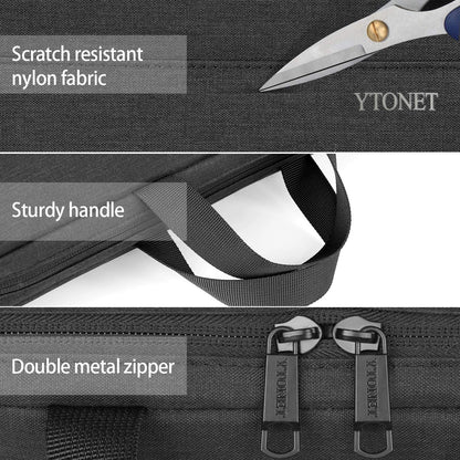 Ytonet Laptop Case, 15.6 inch TSA Laptop Sleeve Computer Bag Water Resistant Computer Case Carrying Cover Compatible for Lenovo, HP, Dell, Asus Notebook, Gifts for Men Women, Grey