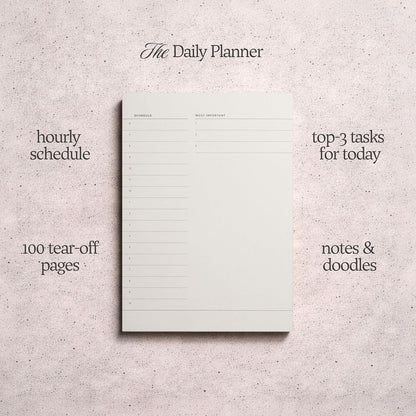 Daily To-Do List Notepad – Desk Pad for Work and Study, Lime, 8.25x5.85 Inches