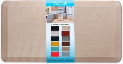 ComfiLife Anti Fatigue Floor Mat – 3/4 Inch Thick Kitchen Mats for Floor, Standing Desk Mat, Kitchen Rug – Comfort at Home, Office – Durable – Stain Resistant – Non-Slip Bottom (20" x 32", Black)