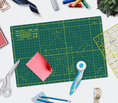 Self Healing Cutting Mat A3 12"x18" – Double Sided 5-Ply Craft Mat for Sewing, Quilting, Fabric, Scrapbooking – Pink/Purple