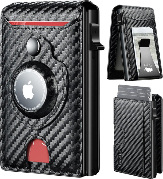 furid Apple Airtag Wallet Men: Smart Wallet with Airtag Holder - Air Tag Wallet for Men Slim Minimalist