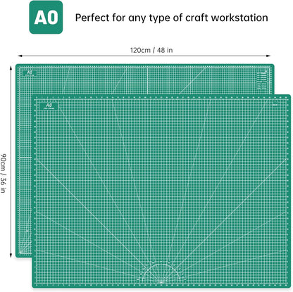 HEADLEY TOOLS 18" x 24" Thickened Self Healing Cutting Mat, A2 Rotary Cutting Sewing Mat for Crafts, Double Sided 5-Ply Table Cutting Board for Fabric Quilting Leather Arts Hobby Project, Grey/Black
