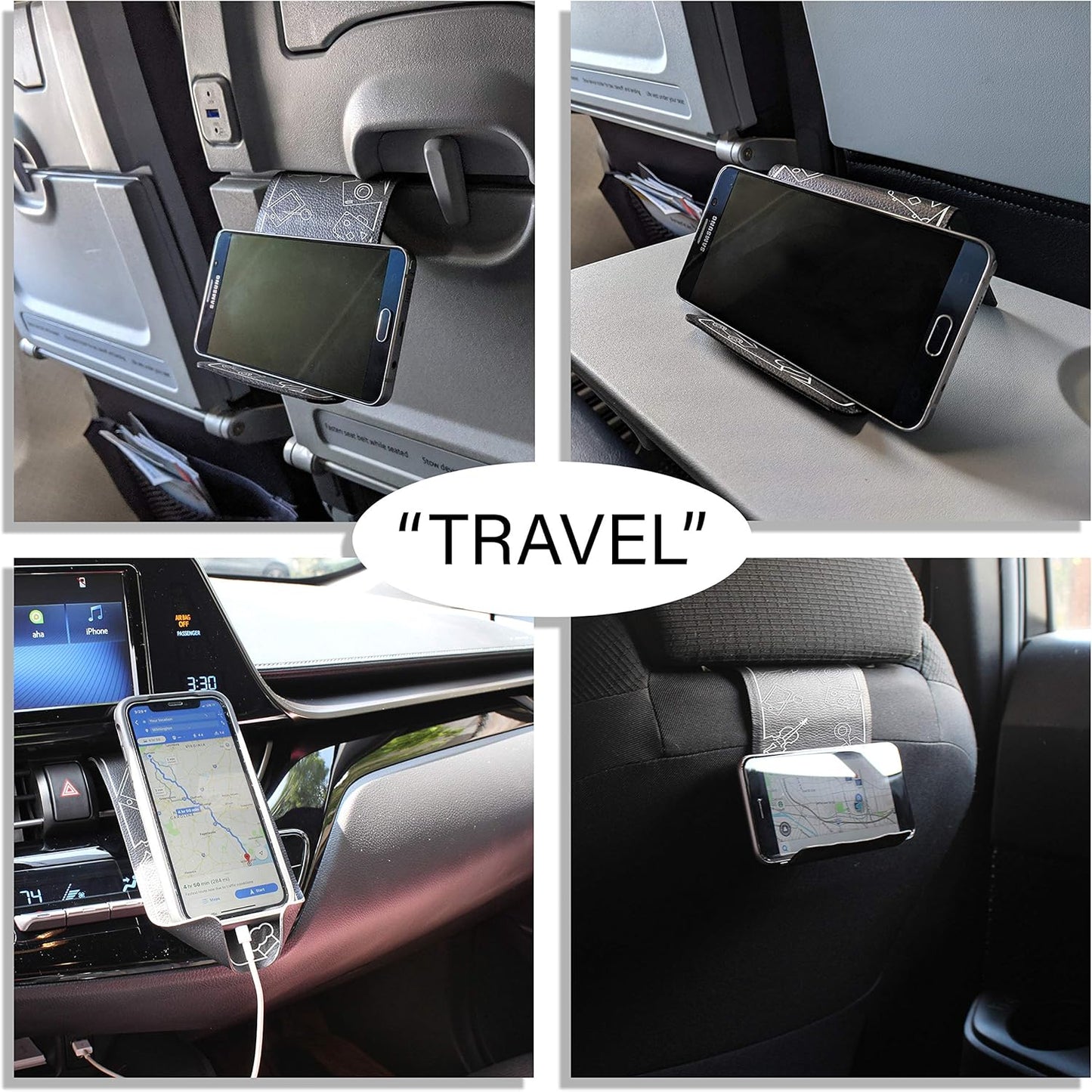 AirGLO Flex Flap - Adjustable, Portable Phone Stand for Travel, Home, Desk, Bed, Treadmill, iPad, Tablet