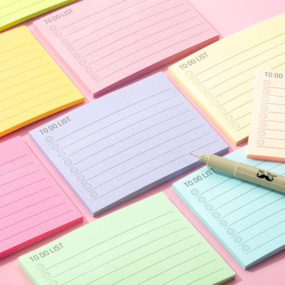 Mr. Pen- to Do List Sticky Notes, 3” x 5”, 9 Pads, 360 Sheets, Lined Checklist Sticky Pads with Smooth Writing, Easy Peel-Off, Thick Paper for Planning, Office, School & Daily Tasks