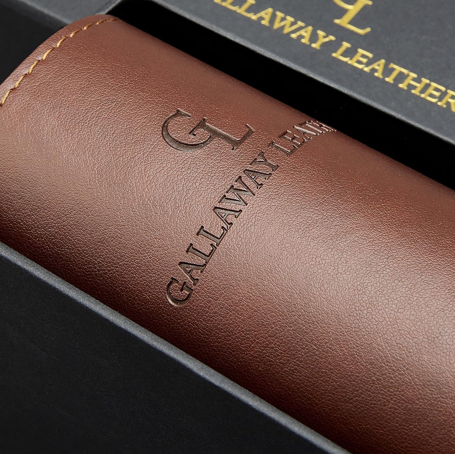 Gallaway Leather Desk Mat, Office Writing Desk Pad, Large 36" x 17" Dark Brown, for Top of Desks, Gift Ready Elegant Computer Desk Cover Protector PU Leather