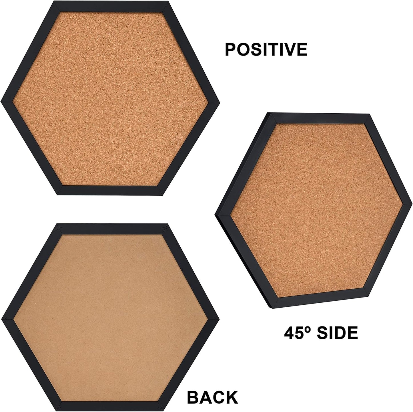 Cork Board Tiles - 4 Packs Adhesive Corkboards for Wall, Small Cork Board Squares Decorative for Office, School & Home