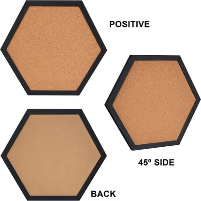 Cork Board Tiles - 4 Packs Adhesive Corkboards for Wall, Small Cork Board Squares Decorative for Office, School & Home
