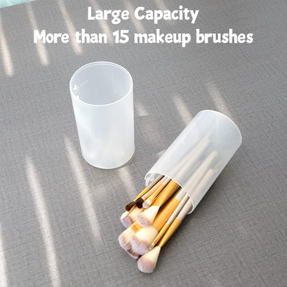 OCHEAL Makeup Brush Holders, 3 Pack of Makeup Brush Organizer Travel Case Retractable Plastic Travel Makeup Brushes Holder for Vanity Makeup Artist Brushes Storage Cup
