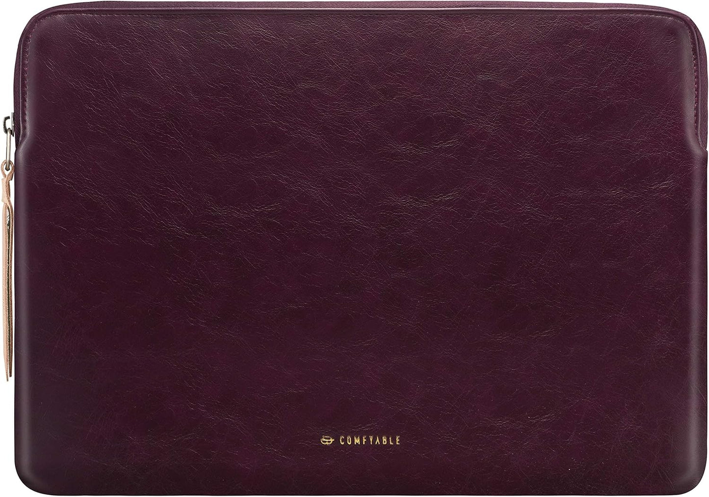 Comfyable Slim Protective Laptop Sleeve Compatible with 13/14 Inch MacBook Air & MacBook Pro M5/M4/M3/M2 Pro/Max 2026, Mac Travel Case, Laptop Pouch, Slim PU Leather Cover, Brown