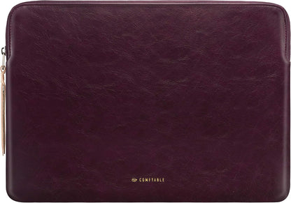 Comfyable Slim Protective Laptop Sleeve Compatible with 13/14 Inch MacBook Air & MacBook Pro M5/M4/M3/M2 Pro/Max 2026, Mac Travel Case, Laptop Pouch, Slim PU Leather Cover, Brown
